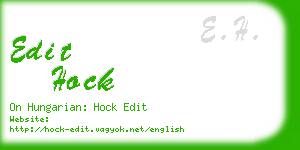edit hock business card